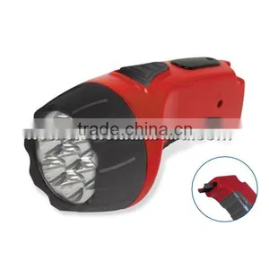 7LED Ergonomic Grip Flashlight Hand Torch Lead-acid Battery thumbnail-1