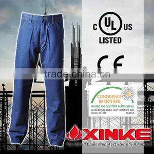 Oil Resistant Blue Wear Mens Cargo Work/workwear Trousers Jeans With Side Pockets Quality Choice thumbnail-1