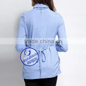Custom Spandex Cotton Turtleneck Maternity Tshirt thumbnail-4