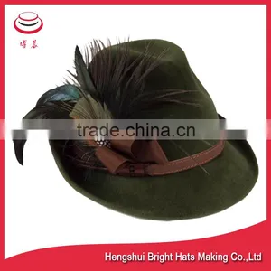 Wool Felt Trilby Fedora Hat With Exaggerated Decoration thumbnail-1