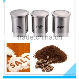 Pressurized Top Stainless Steel Sugar,tea & Coffee Powder Storage Canister thumbnail-1