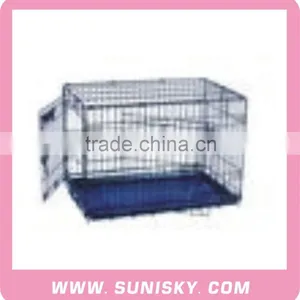 Two Door Strong Wire Mesh Dog Cage thumbnail-1