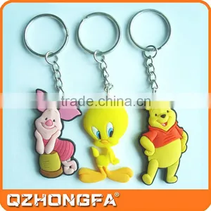 Logo 2D Custom Shaped Soft Pvc Wholesale Keyring thumbnail-3