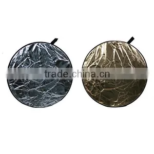 Golden & Silver Double Sides Light Reflector Discs thumbnail-1