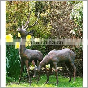 Home Decor Metal Bronze Elk Statue Sculpture for Sale thumbnail-3