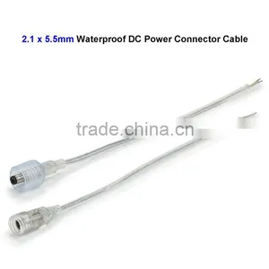 5.5*2.1mm Female & Male Transparent Waterproof DC Power Connector Wire Cable Cord For LED Strip thumbnail-1
