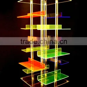 4Color 12-shelves Acrylic Shoe Display Stand (Rack /Shelf / Holder /Riser / Pedestal ) thumbnail-1