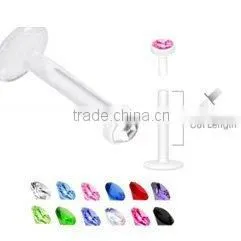 Bioplast Push-In Labret Body Piercing Jewelry thumbnail-1