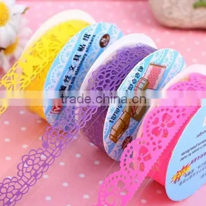 DIY Craft Crochet Cotton Knit Lace Sticker Ribbon Tape Roll Adhesive Beige thumbnail-2