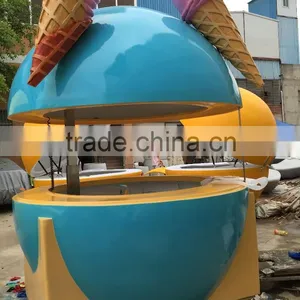 Ice Cream Shop Kiosk With Fashionable Design for Promotions, Shopping Mall, Beaches thumbnail-1