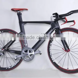2013 Dengfu New Design Carbon TT Bicycle Frame 700C Carbon Wheels thumbnail-1