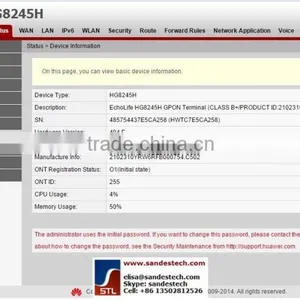 Huawei HG8245H With External Antenna GPON ONT Updated Version Huawei HG8245 HG8245A HG8345R thumbnail-4