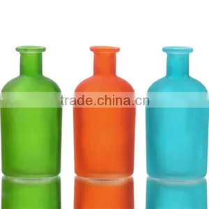 Small Cute Frosted Colored Glass Vase thumbnail-2