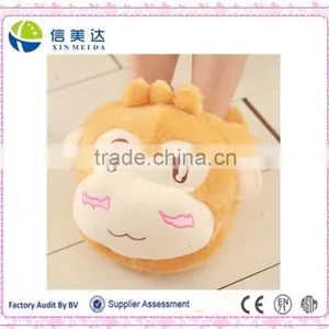 Wholesale Plush Slipper Monkey Head Cartoon Indoor Slipper thumbnail-1