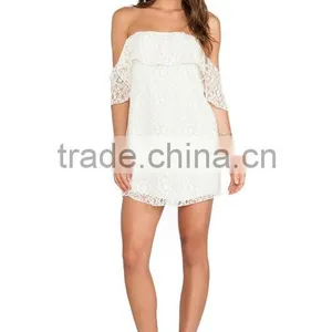 Women Party Dress Off the Shoulder Sleeveless Boulee Lace Party Dress Sexy Party Dress thumbnail-5