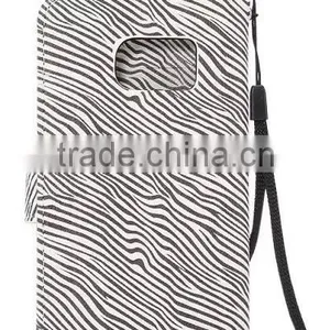 OEM Zebra Pattern Leather Smart Phone Case for Samsung S7 thumbnail-3