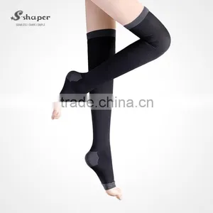 S-Shaper Women's Sleeping Stockings Elastic Compress Slimming Overnight High Knee Socks Beauty Legging thumbnail-1