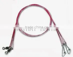 Super Strong Red Coate 7x7 Stainless Steel Wire Trace Leader thumbnail-1