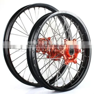 18 19 21 Inch Moto Cross Bike Aluminum Alloy Spoke Hub Wheels thumbnail-3