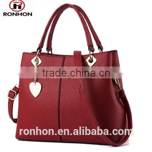 Lady PU Leather Bag With Golden Metal Ornamental thumbnail-3
