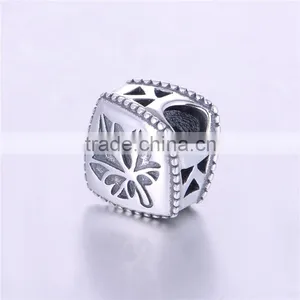 Golden Family Tree of Life Charm 925 Sterling Silver Charm Bead Fits Charms thumbnail-2