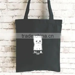 Cute Cat Portable Canvas Bag,Simple Black and White Canvas Bag thumbnail-3