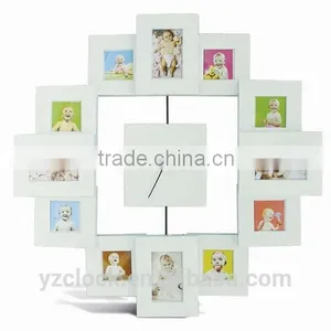 2015 Color Frame Wall Clock With 12 Photo thumbnail-2