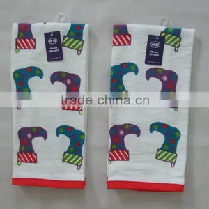 Wholesale Cotton Tea Towel Plain Printed 100% Cotton Kitchen Towel With Dobby Border thumbnail-1