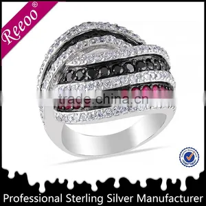 Turkish Men's Big Silver Ring, Men's Diamond Ring thumbnail-1