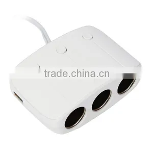 Universal 3 Socket Car Lighter Plug Adapter Customized Logo thumbnail-1