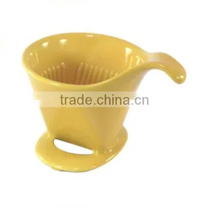Wholesale Yellow Custom Bee House Ceramic Coffee Dripper thumbnail-1