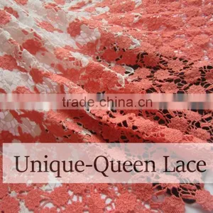 2016 New Arrival Guipure Lace Fabric/ Fushia Color Lace Fabric/african Fushia Guipure Lace Fabric/Cord Lace thumbnail-6