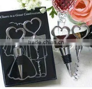 Elegant Heart Shaped 2 Pieces Personalized Wine Gifts thumbnail-1