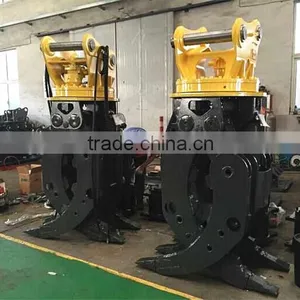 360 Degree Rotating Log Grapple, Hydraulic Excavator Wood Grapple /Stone Grapple for Sale thumbnail-3