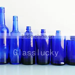 2014 Hot Sale Cobalt Blue Glass Bottles for Wine Prices thumbnail-1