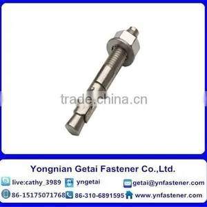 Carbon Steel YZPM8*150 Wedge Anchor Silver White Zinc-plated With Nut and Washer thumbnail-4