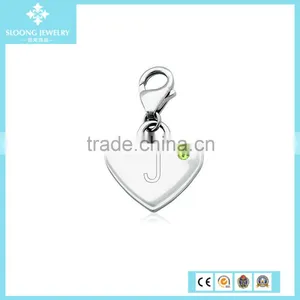 Handmade Silver Jewellery Engraveable Happy Anniversary Heart Charm in Sterling Silver thumbnail-4