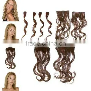 Wavy Extended Clip In Extensions (8 Pcs) - Remy Human Hair 120G 100% thumbnail-1