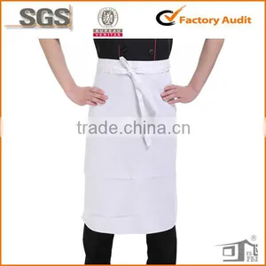 Polycotton White Blank Unisex Restaurant Half Waist Waiter Apron thumbnail-1