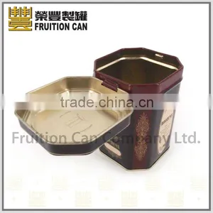Hexagon Tin Gift Can Metal Box for Candles Gift Boxes Match Christmas Packing Box thumbnail-1