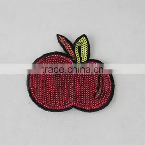 Good Price Embroidery Patch Red Cherry Printting Sew on Collar for Sale thumbnail-2