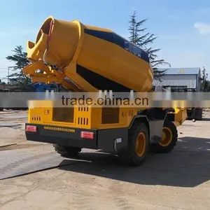 Propelled Concrete Mixer With Self Loading Function and Power Shift Truck With Pump Diesel Engine Air Conditioner thumbnail-2