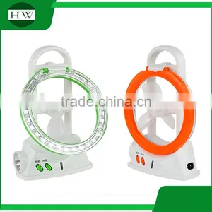 3 in 1 Electirc 1+24 LED Fan Light Rechargeable Electric Fan With Flashlight Desk Lamp USB Fan for Emergency thumbnail-4