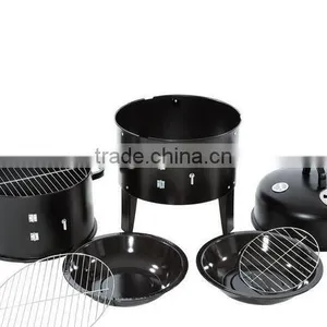 Black Steel 3-in-1 BBQ Smoker thumbnail-3