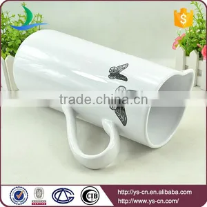 Black Butterfly Decal White Ceramic Bathroom Jug thumbnail-2