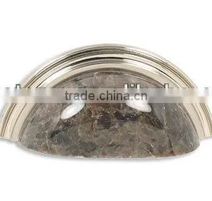 Cup Pull-LA-BN Granite Pull Cup Pull Brushed Nickel for Kitchen and Bathroom thumbnail-1
