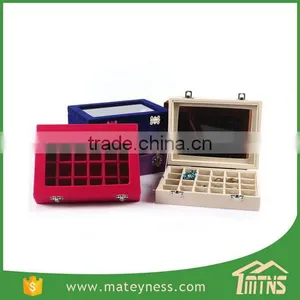 Glass Velvet Ring Jewelry Box thumbnail-2