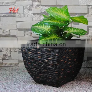 Different Style Home Garden Handmade Black Stone Molds Garden Resin Flower Pot thumbnail-1