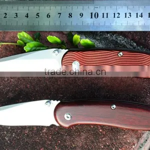 Custom Stainless Steel Camping Knife With Natural Rosewood Handle thumbnail-3
