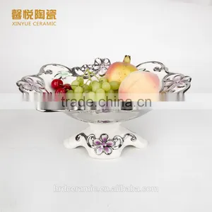 Hotel Used Ceramic Chocolate Candy Fruit Plate Golden,whole Porcelain Dish thumbnail-1